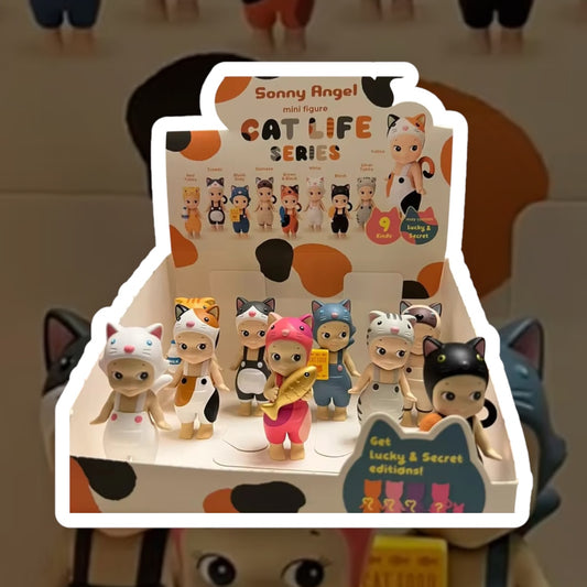 Angel Cat Life Series Mini Figures – Blind Box Collectible Display