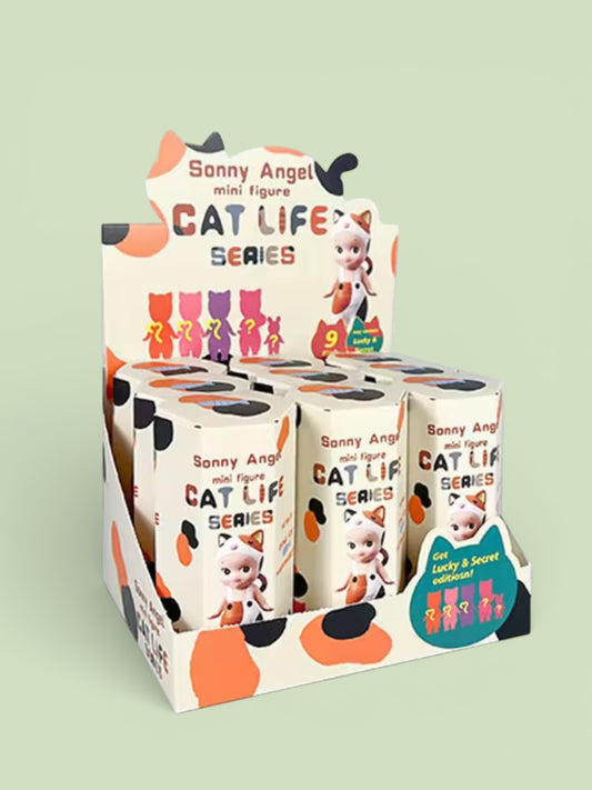 Angel Cat Life Series Mini Figures – Blind Box Collectible Display