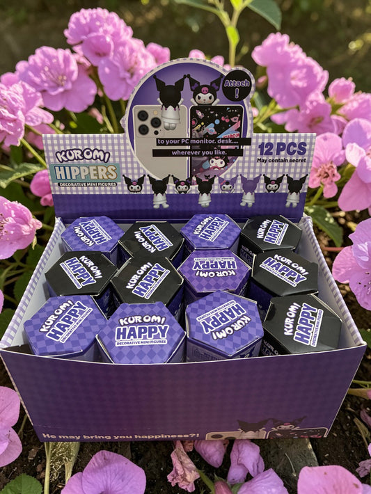 Kuromi Hippers Blind Box Figure 💜 | 1 Random Mini | Cute Desk Decor | Surprise Collectible