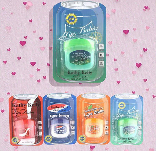 Kathy Kelly Soda Can Lip Balm Set – Moisturizing & Color-Enhancing Lip Balm