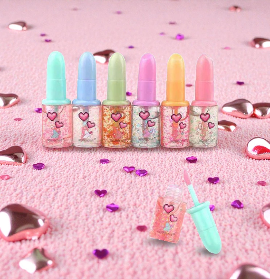 Glitter Magic Lip Gloss Set – Color-Changing Shimmer Gloss